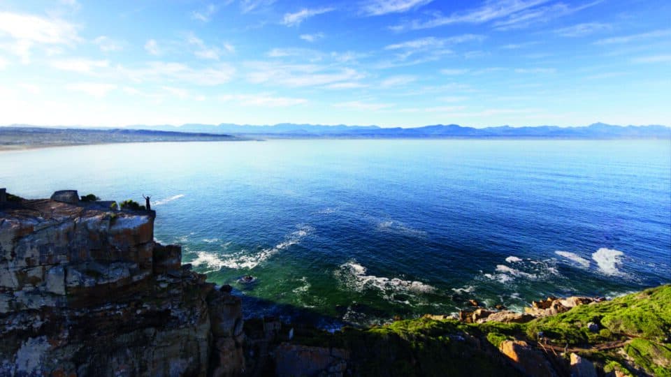 view over the cliffs at robberg nature reserve